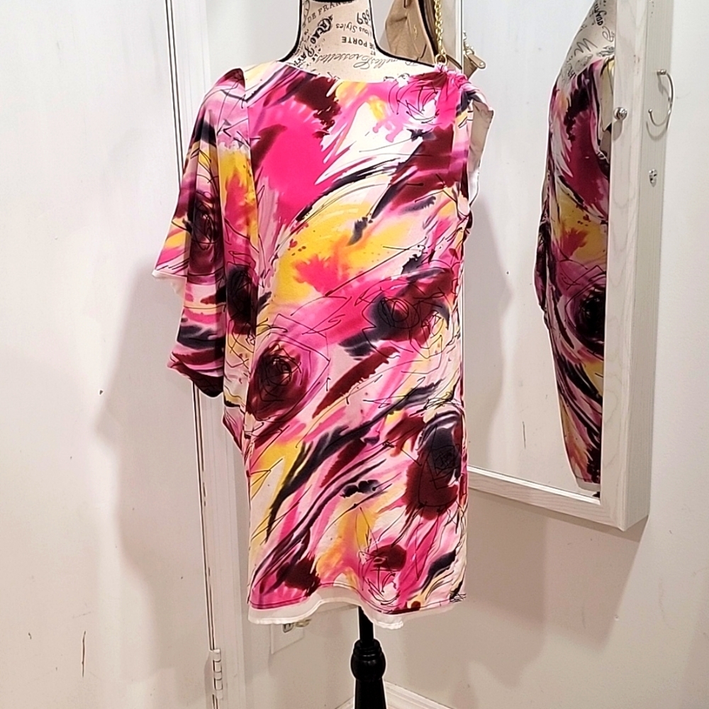 A.B.S. Collection Tie Dye Tunic Blouse Small B196